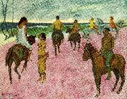 Paul Gauguin ryttare pa stranden oil painting on canvas